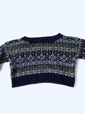 BDG Cropped Fair Isle Sweater S